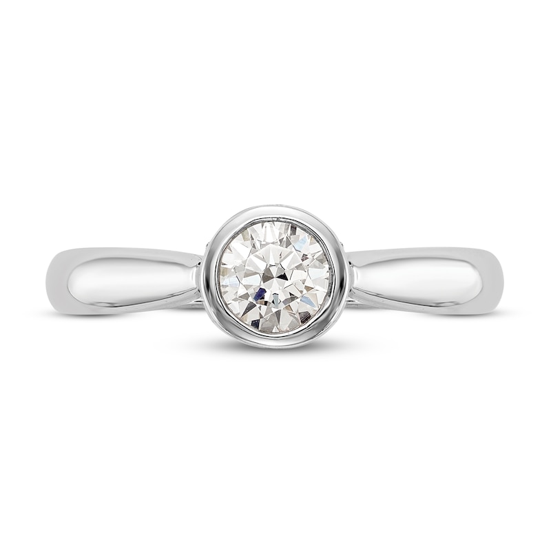 Diamond Solitaire Engagement Ring 3/8 ct tw Round 14K White Gold