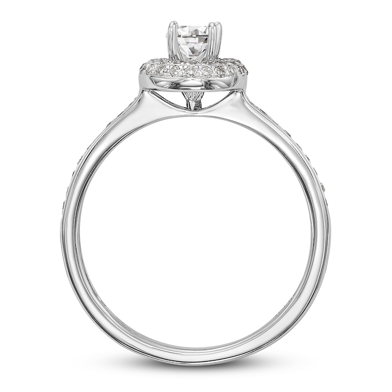 Diamond Engagement Ring 3/8 ct tw Round 14K White Gold