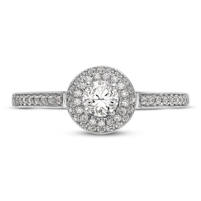 Main Image 3 of Diamond Engagement Ring 3/8 ct tw Round 14K White Gold