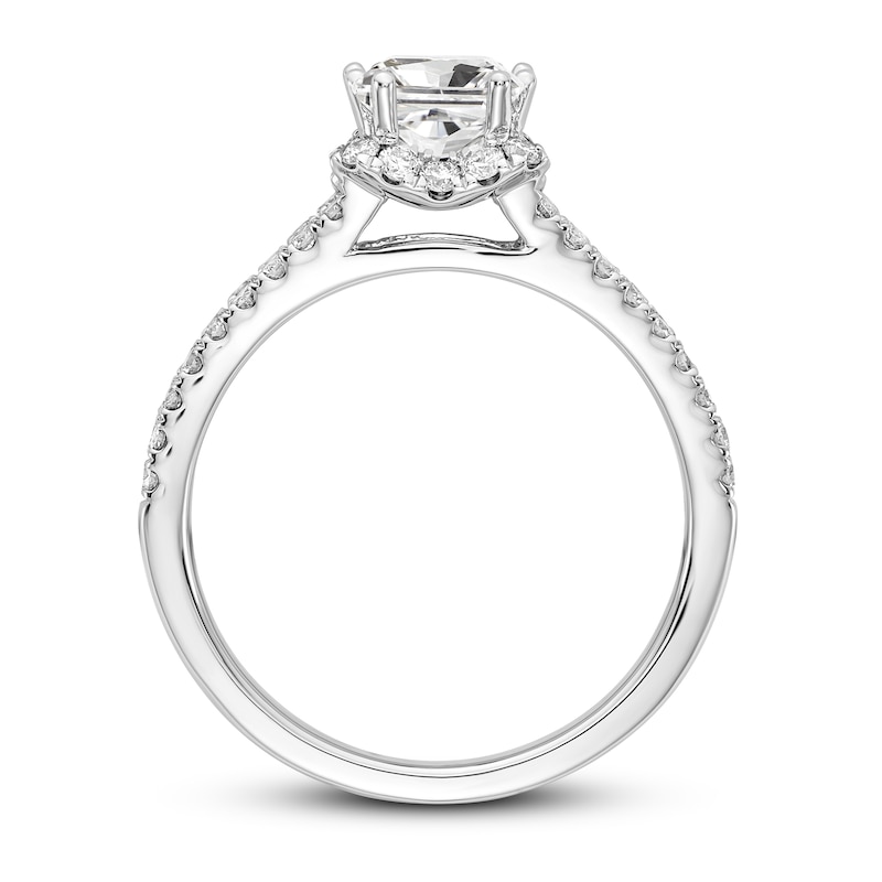 Main Image 2 of Diamond Engagement Ring 7/8 ct tw Princess/Round 14K White Gold