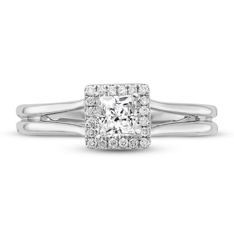 Diamond Solitaire Engagement Ring 1/3 ct tw Princess 14K White Gold