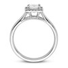 Thumbnail Image 3 of Diamond Engagement Ring 1/2 ct tw Princess/Round 14K White Gold