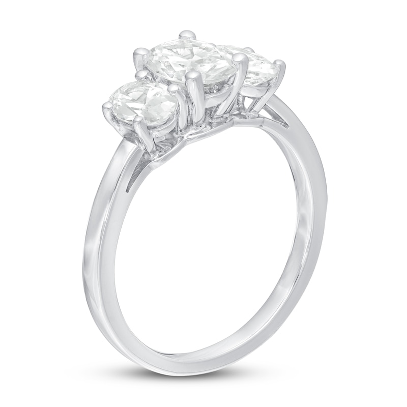 Main Image 2 of Lab-Grown Diamond Engagement Ring 2 ct tw Oval 14K White Gold