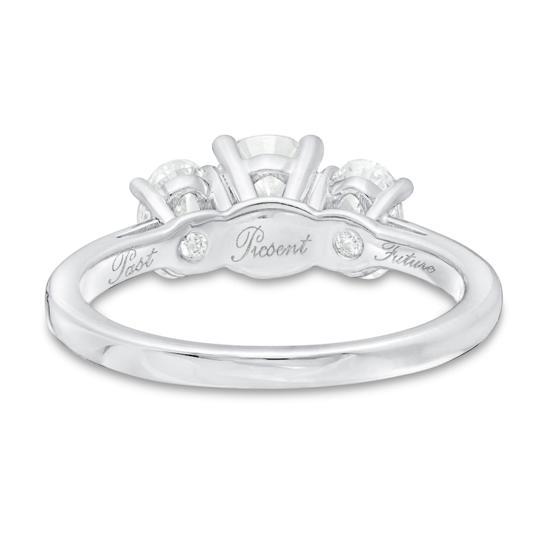 Main Image 3 of Lab-Grown Diamond Engagement Ring 2 ct tw Oval 14K White Gold