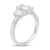 Thumbnail Image 2 of Lab-Grown Diamond 3-Stone Engagement Ring 1-1/2 ct tw Oval 14K White Gold
