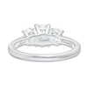 Thumbnail Image 3 of Lab-Grown Diamond 3-Stone Engagement Ring 1-1/2 ct tw Oval 14K White Gold
