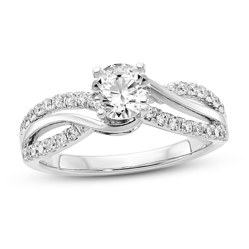 Main Image 1 of Diamond Engagement Ring 3/4 ct tw Round 14K White Gold