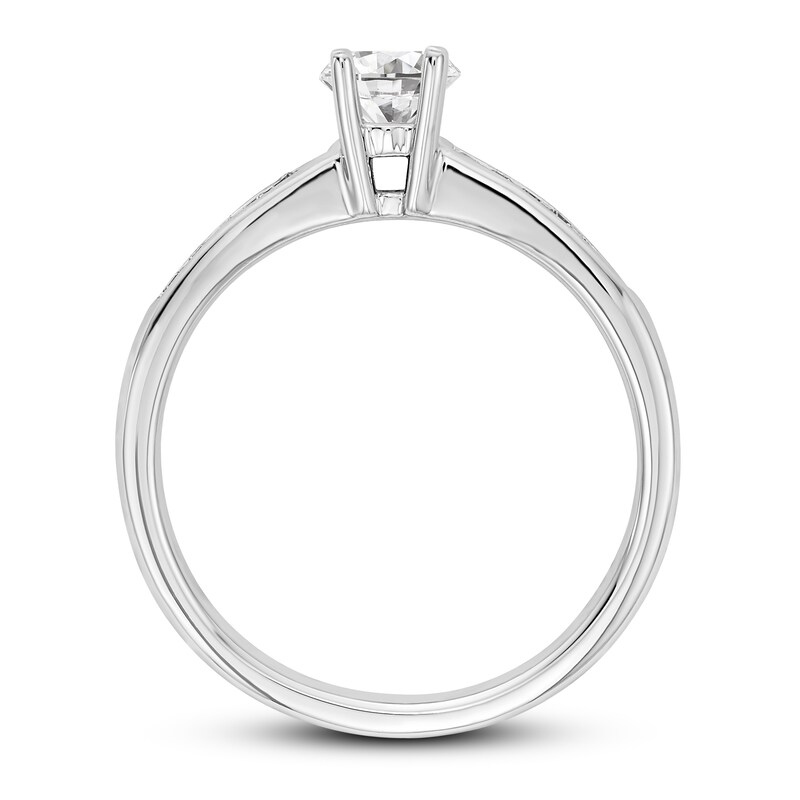 Diamond Engagement Ring 1/3 ct tw Round 14K White Gold