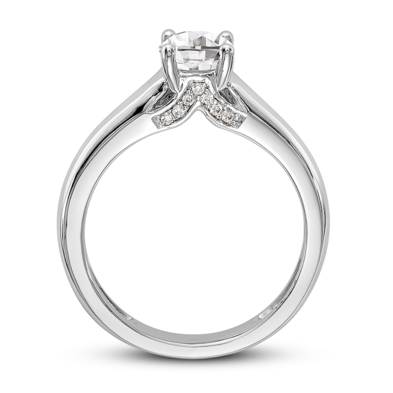 Diamond Solitaire Engagement Ring 1 ct tw Round 14K White Gold