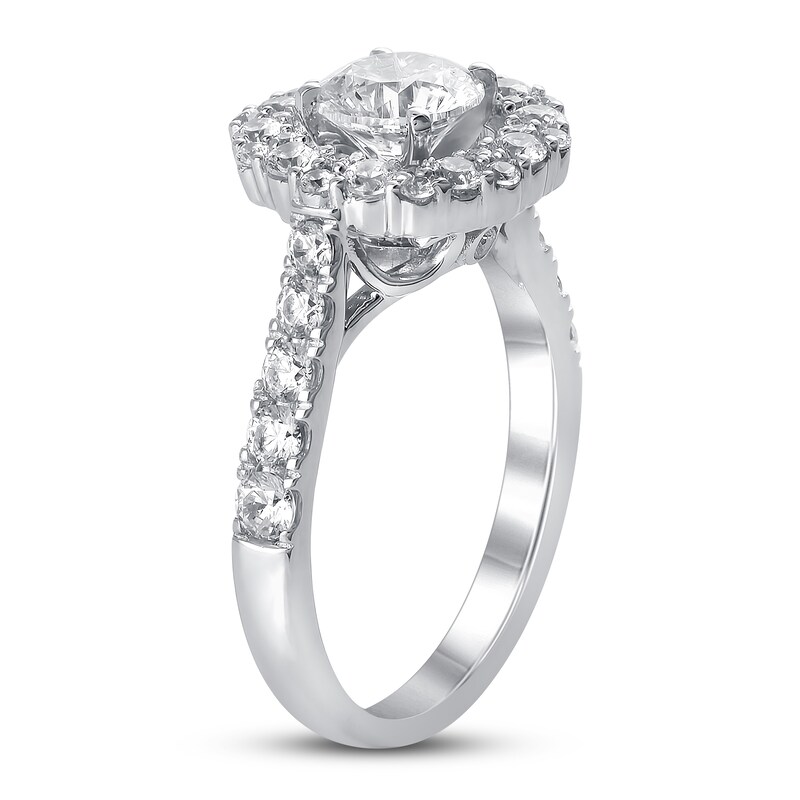 Main Image 2 of Diamond Engagement Ring 2 ct tw Round 14K White Gold