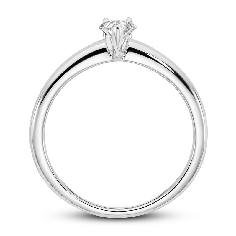 Diamond Solitaire Engagement Ring 1/3 ct tw Pear-shaped 14K White Gold (I1/I)
