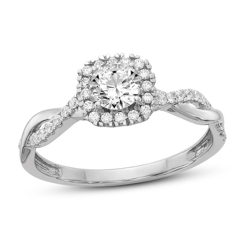 Main Image 1 of Diamond Engagement Ring 5/8 ct tw Round 14K White Gold