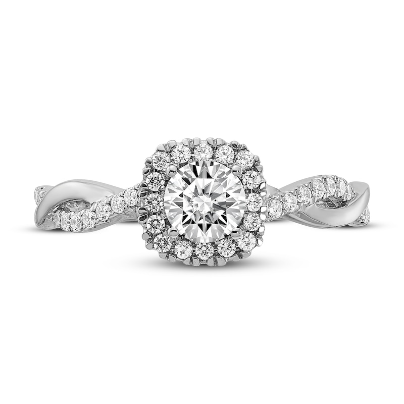 Main Image 3 of Diamond Engagement Ring 5/8 ct tw Round 14K White Gold