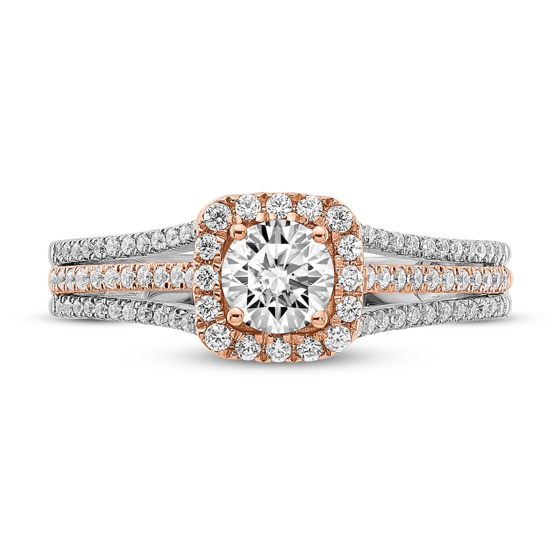 Diamond Engagement Ring 5/8 ct tw Round 14K Two-Tone Gold