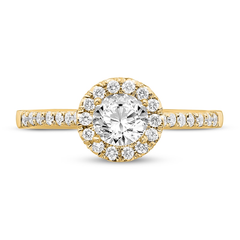Diamond Engagement Ring 3/4 ct tw Round 14K Yellow Gold