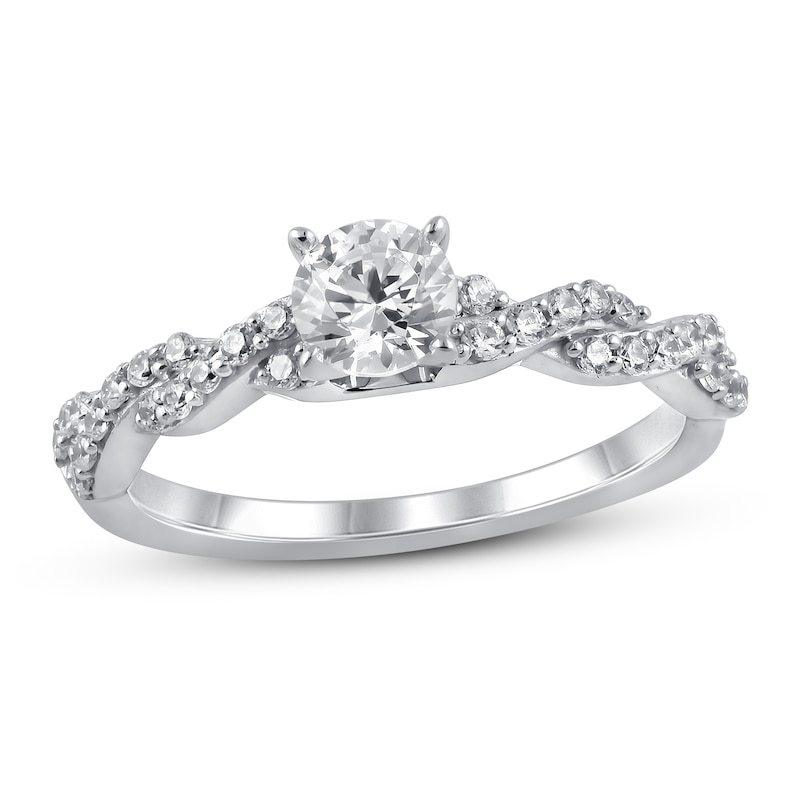 Main Image 1 of Diamond Engagaement Ring 3/4 ct tw Round 14K White Gold