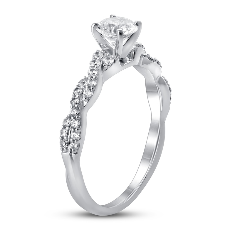 Main Image 2 of Diamond Engagaement Ring 3/4 ct tw Round 14K White Gold
