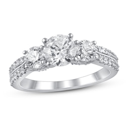 Diamond Engagement Ring 2 ct tw Round 14K White Gold