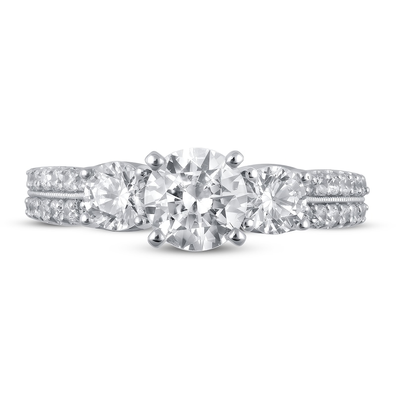 Main Image 3 of Diamond Engagement Ring 2 ct tw Round 14K White Gold