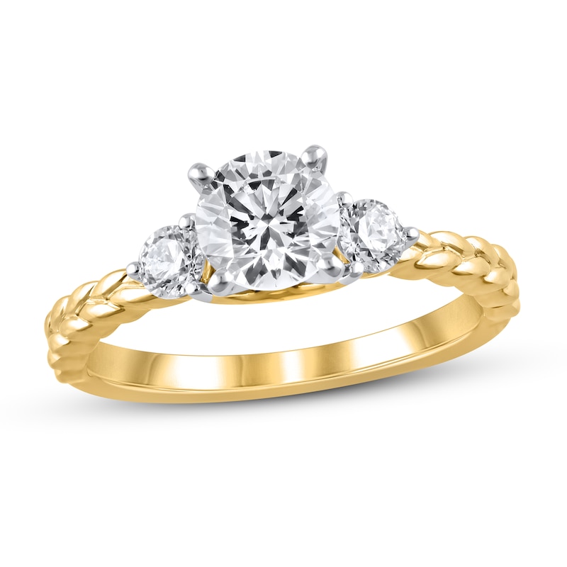 Diamond Engagement Ring 1-1/5 ct tw Round 14K Yellow Gold