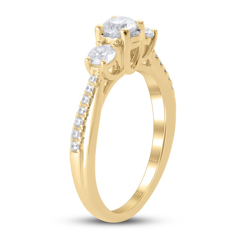 Diamond Engagement Ring 3/4 ct tw Round 14K Yellow Gold