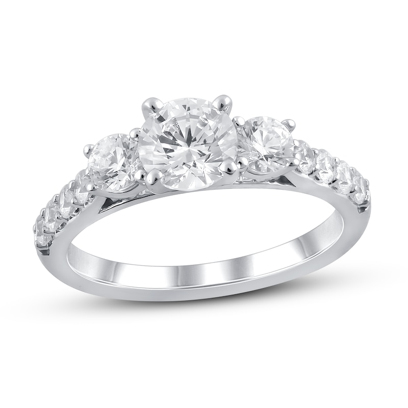 Diamond Engagement Ring 1-3/4 ct tw Round 14K White Gold