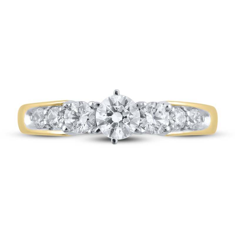 Diamond Engagement Ring 7/8 ct tw Round 14K Two-Tone Gold