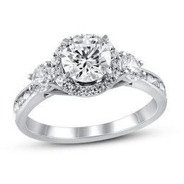 Diamond Engagement Ring 1-1/2 ct tw Round 14K White Gold
