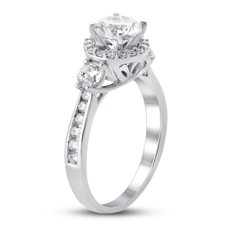 Main Image 2 of Diamond Engagement Ring 1-1/2 ct tw Round 14K White Gold