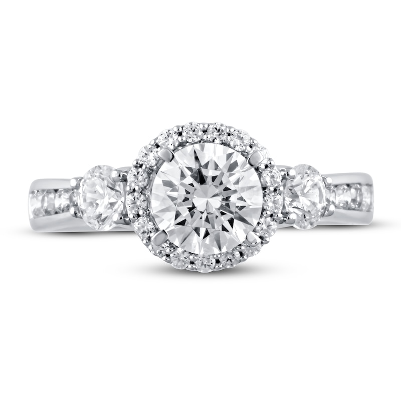 Main Image 3 of Diamond Engagement Ring 1-1/2 ct tw Round 14K White Gold