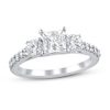 Thumbnail Image 0 of Diamond Engagement Ring 1-1/3 ct tw Princess/Round 14K White Gold