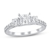Thumbnail Image 1 of Diamond Engagement Ring 1-1/3 ct tw Princess/Round 14K White Gold