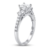 Thumbnail Image 1 of Diamond Engagement Ring 1-1/3 ct tw Princess/Round 14K White Gold
