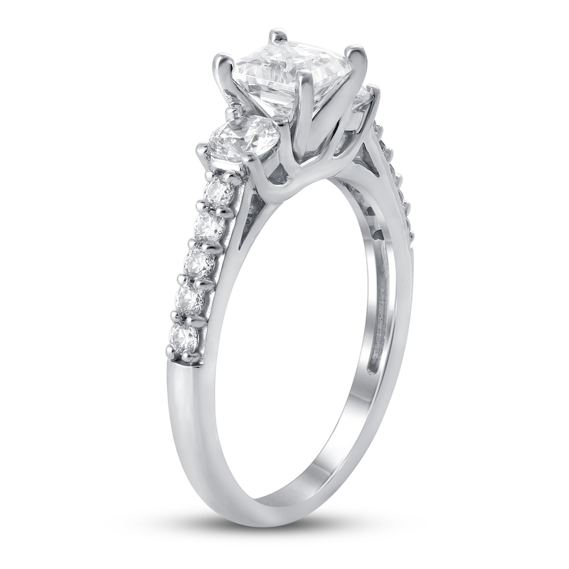 Diamond Engagement Ring 1-1/3 ct tw Princess/Round 14K White Gold