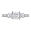 Thumbnail Image 2 of Diamond Engagement Ring 1-1/3 ct tw Princess/Round 14K White Gold