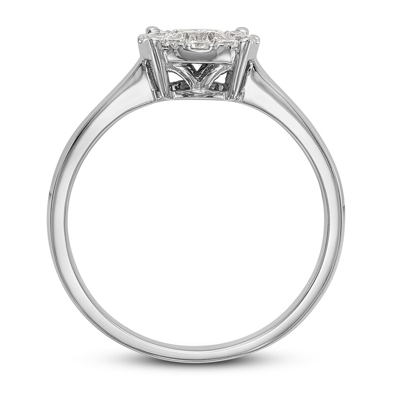 Diamond Engagement Ring 1/2 ct tw Round 14K White Gold