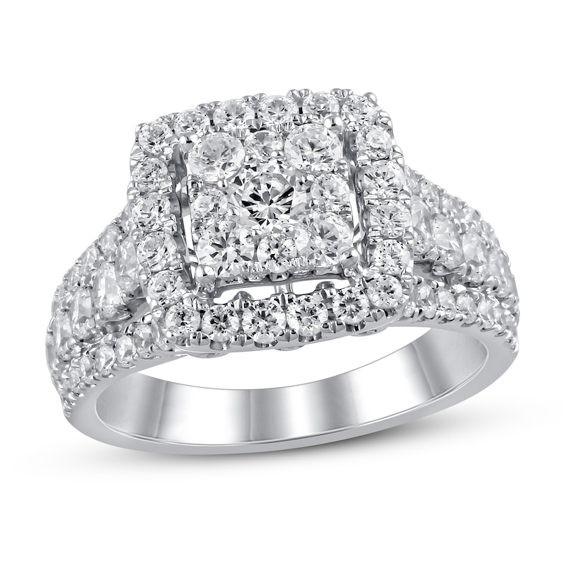 Main Image 1 of Diamond Engagement Ring 2 ct tw Round 14K White Gold