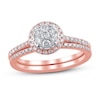 Thumbnail Image 1 of Diamond Bridal Set 1/2 ct tw Round 14K Rose Gold