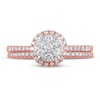 Thumbnail Image 3 of Diamond Bridal Set 1/2 ct tw Round 14K Rose Gold