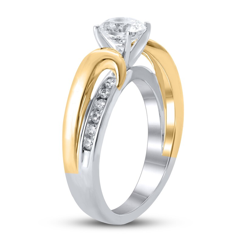 Main Image 2 of Diamond Engagement Ring 1-1/8 ct tw Round 14K Two-Tone Gold