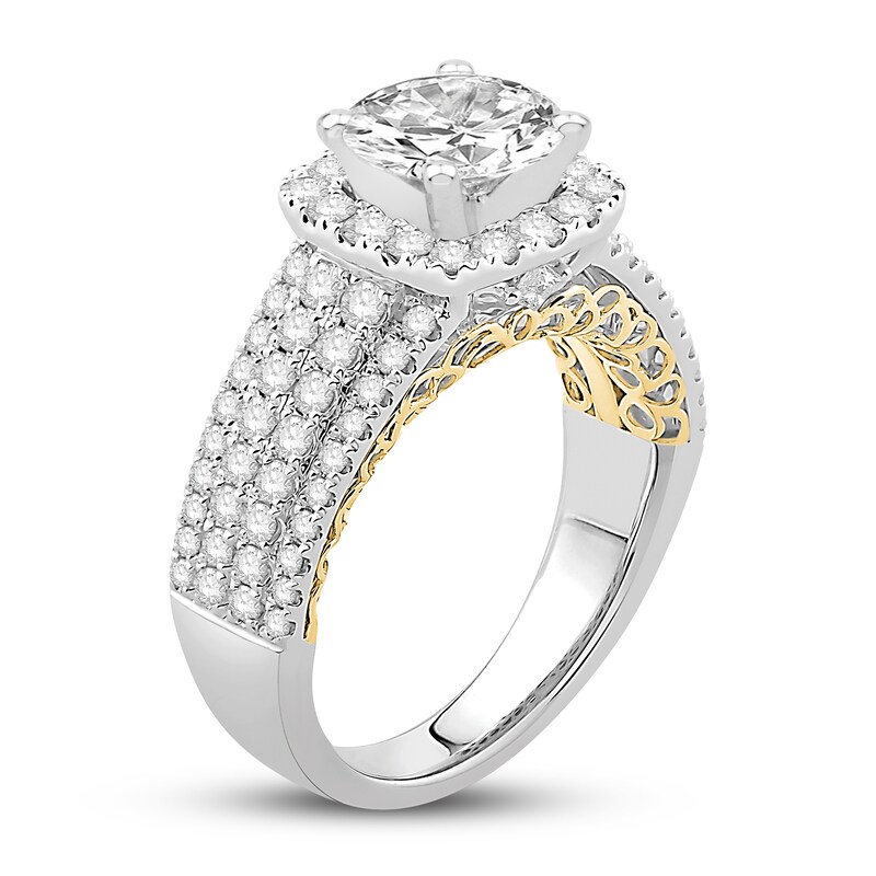 Main Image 2 of Diamond Engagement Ring 2-3/8 ct tw Round 14K Two-Tone Gold