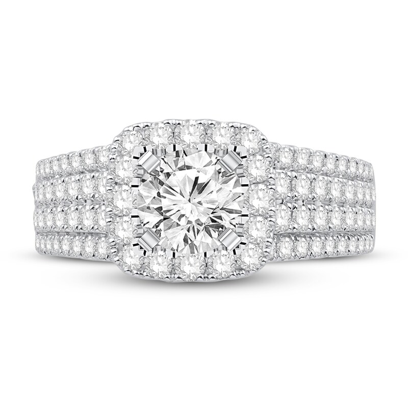 Main Image 3 of Diamond Engagement Ring 2-3/8 ct tw Round 14K Two-Tone Gold