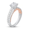 Diamond Engagement Ring 2-1/5 ct tw Princess/Round 14K Two-Tone Gold