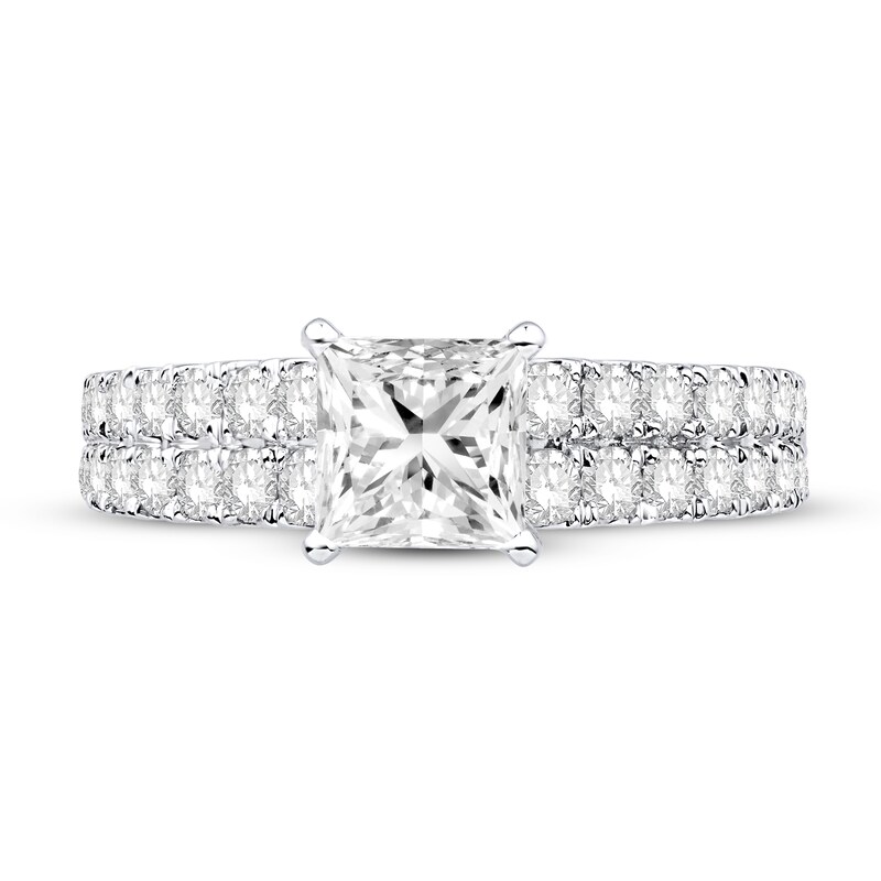 Main Image 3 of Diamond Engagement Ring 2-1/5 ct tw Princess/Round 14K Two-Tone Gold