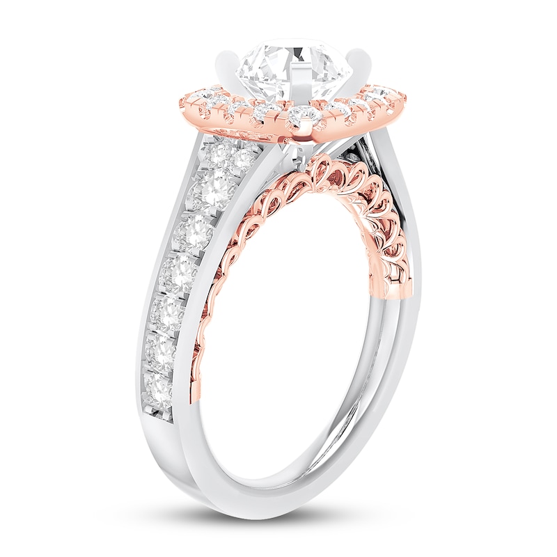 Main Image 2 of Diamond Engagement Ring 1-5/8 ct tw Round 14K Two-Tone Gold