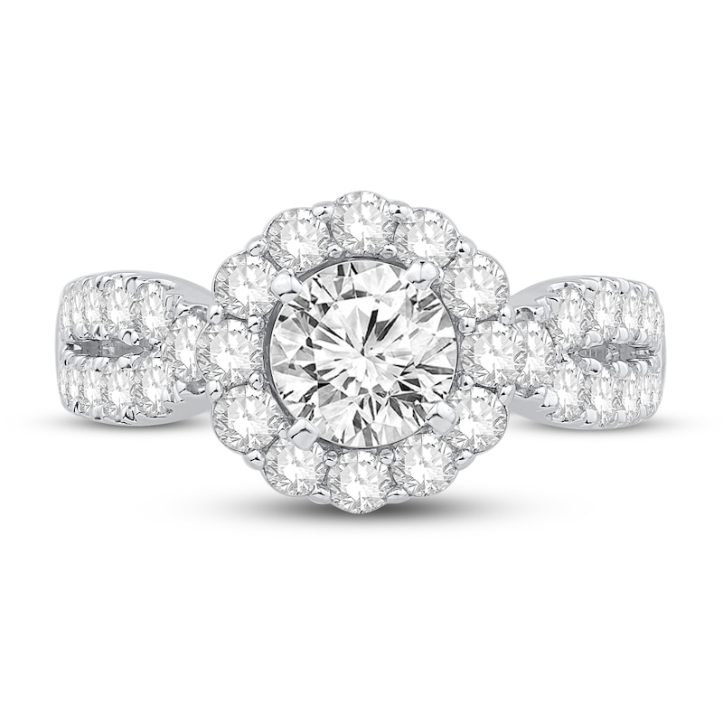 Main Image 3 of Diamond Engagement Ring 2-1/8 ct tw Round 14K White Gold