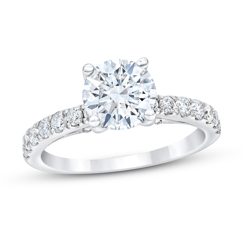Royal Asscher Ulrika Diamond Engagement Ring 2 Ct Tw Round 14k White Gold Jared