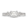 Thumbnail Image 3 of Diamond 3-Stone Engagement Ring 1-1/6 ct tw Princess-cut 14K White Gold