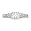 Thumbnail Image 2 of Diamond 3-Stone Engagement Ring 1-1/6 ct tw Princess-cut 14K White Gold