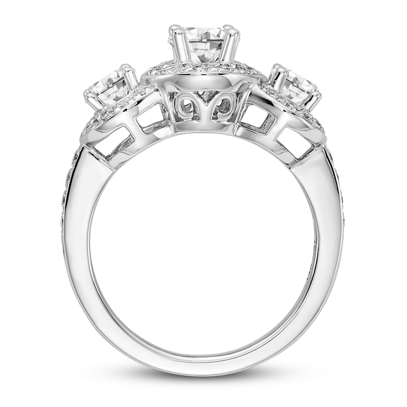 Diamond Engagement Ring 1-1/3 ct tw Round 14K White Gold